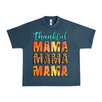 Midnight Navy Thankful mama mama mama Urban Heavy Tee - Artiststas