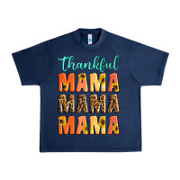 Navy Thankful mama mama mama Urban Heavy Tee - Artiststas