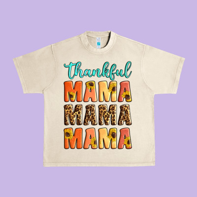 Thankful Mama Mama Mama Urban Heavy Tee Designed By Artiststas