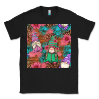 Black floral easter gnomes seamless pattern Classic Tee - Artiststas