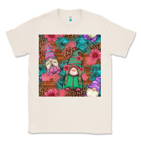 Natural floral easter gnomes seamless pattern Classic Tee - Artiststas