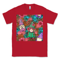 Red floral easter gnomes seamless pattern Classic Tee - Artiststas