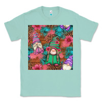 Seafoam floral easter gnomes seamless pattern Classic Tee - Artiststas