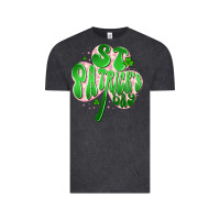 Vintage Black st patricks day clover Vintage Tee - Artiststas