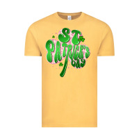 Vintage Mustard st patricks day clover Vintage Tee - Artiststas