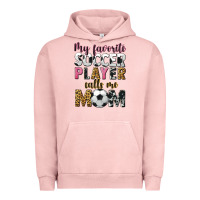 Pigment Salmon my favorite soccer player calls me mom Urban Hoodie - CowGirlArtShop