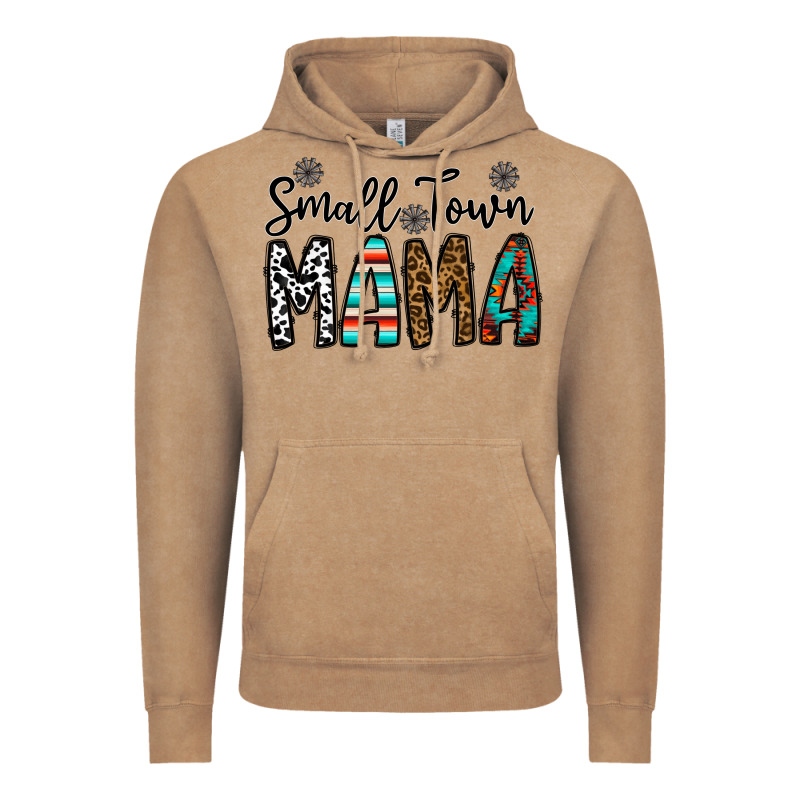 Small Town Mama Vintage Hoodie by CowhideDigitalArt | Teevron