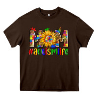 Chocolate Brown mom autismlife zillion Heavy Core Tee - Zillion Design Studio
