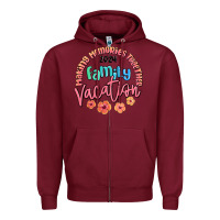 Burgundy making memories together family vacation 2024 Zipper Hoodie - MaliasSmallBusiness