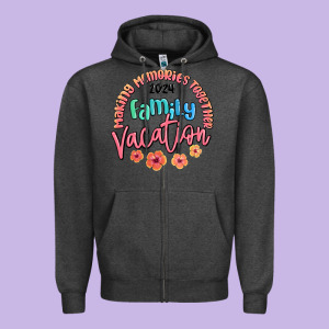 Making Memories Together Family Vacation 2024 Zipper Hoodie Designed By Maliassmallbusiness