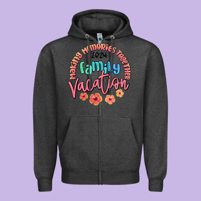 Making Memories Together Family Vacation 2024 Zipper Hoodie Designed By Maliassmallbusiness