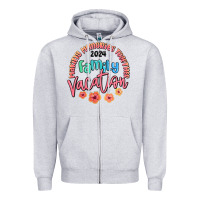 Heather Grey making memories together family vacation 2024 Zipper Hoodie - MaliasSmallBusiness