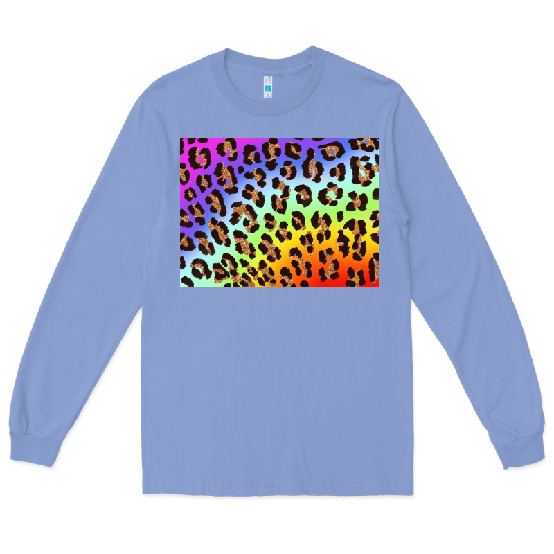 Leopard Background Rainbow 3200x2400 Long Sleeve Tee by AdoDesignShop | Teevron