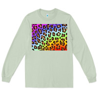 Matcha leopard background rainbow 3200x2400 Long Sleeve Tee - AdoDesignShop