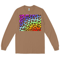 Toasted Coconut leopard background rainbow 3200x2400 Long Sleeve Tee - AdoDesignShop