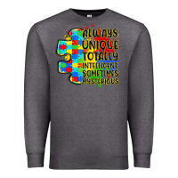 Charcoal Heather always unique totally intelligent sometimes myster Premium Sweatshirt - LillyAllenDesigns