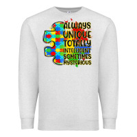 Oatmeal Heather always unique totally intelligent sometimes myster Premium Sweatshirt - LillyAllenDesigns