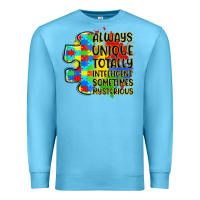 Ocean Blue always unique totally intelligent sometimes myster Premium Sweatshirt - LillyAllenDesigns