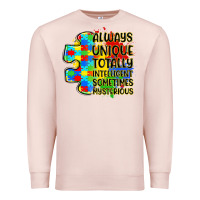 Pale Pink always unique totally intelligent sometimes myster Premium Sweatshirt - LillyAllenDesigns