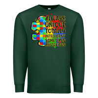 Sports Green always unique totally intelligent sometimes myster Premium Sweatshirt - LillyAllenDesigns