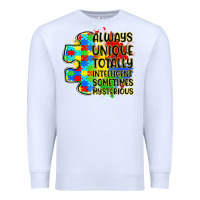 White always unique totally intelligent sometimes myster Premium Sweatshirt - LillyAllenDesigns