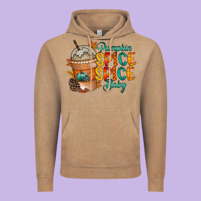 Pumpkin Spice Baby Vintage Hoodie Designed By Racoondesign