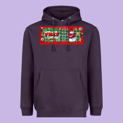 Christmas Vibes Only Heavyweight Hoodie Designed By Bundleandbundleshop