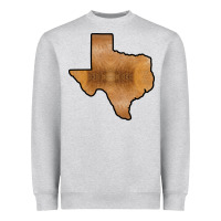 Heather Grey Texas Map Western Horsehide Pattern Heavyweight Sweatshirt - Bettercallsaul