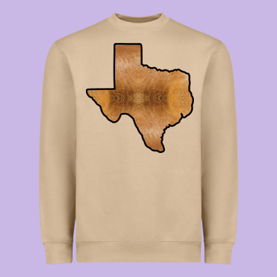 Texas Map Western Horsehide Pattern Heavyweight Sweatshirt Designed By Bettercallsaul