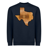 Navy Texas Map Western Horsehide Pattern Heavyweight Sweatshirt - Bettercallsaul