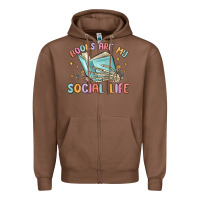 Chestnut books are my social life Zipper Hoodie - MaliasSmallBusiness