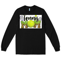 Black tennis mom Long Sleeve Tee - BarkalooDesign