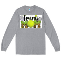 Heather Grey tennis mom Long Sleeve Tee - BarkalooDesign
