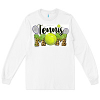 White tennis mom Long Sleeve Tee - BarkalooDesign