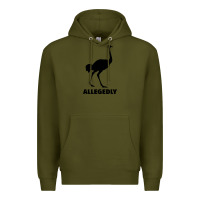 Army Green ALLEGEDLY FUNNY OSTRICH Premium Hoodie - Bettercallsaul