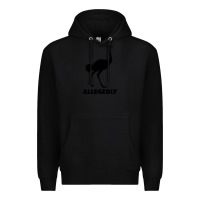 Black ALLEGEDLY FUNNY OSTRICH Premium Hoodie - Bettercallsaul