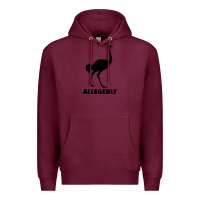 Burgundy ALLEGEDLY FUNNY OSTRICH Premium Hoodie - Bettercallsaul