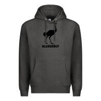 Charcoal Heather ALLEGEDLY FUNNY OSTRICH Premium Hoodie - Bettercallsaul