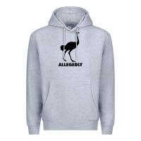 Heather Grey ALLEGEDLY FUNNY OSTRICH Premium Hoodie - Bettercallsaul