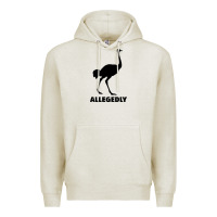Oatmeal Heather ALLEGEDLY FUNNY OSTRICH Premium Hoodie - Bettercallsaul