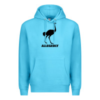 Ocean Blue ALLEGEDLY FUNNY OSTRICH Premium Hoodie - Bettercallsaul