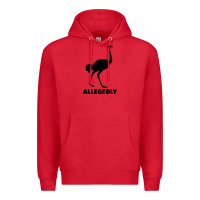 Red ALLEGEDLY FUNNY OSTRICH Premium Hoodie - Bettercallsaul