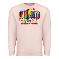 Pale Pink adhd awareness Premium Sweatshirt - LillyAllenDesigns