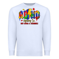 White adhd awareness Premium Sweatshirt - LillyAllenDesigns