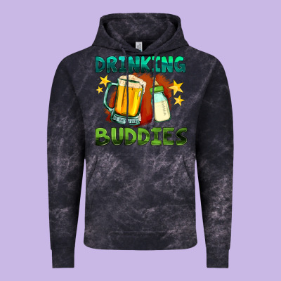 Drinking Buddies With Baby Bottle And Beer Vintage Hoodie Designed By Hra Design Shop