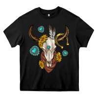 Black western cow skull Heavy Core Tee - texasbilliewilder