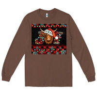 Chestnut joy shaggy cow christmas Long Sleeve Tee - Jasminsmagicworld