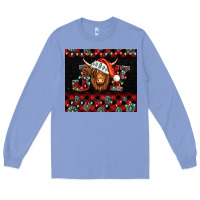 Colony Blue joy shaggy cow christmas Long Sleeve Tee - Jasminsmagicworld