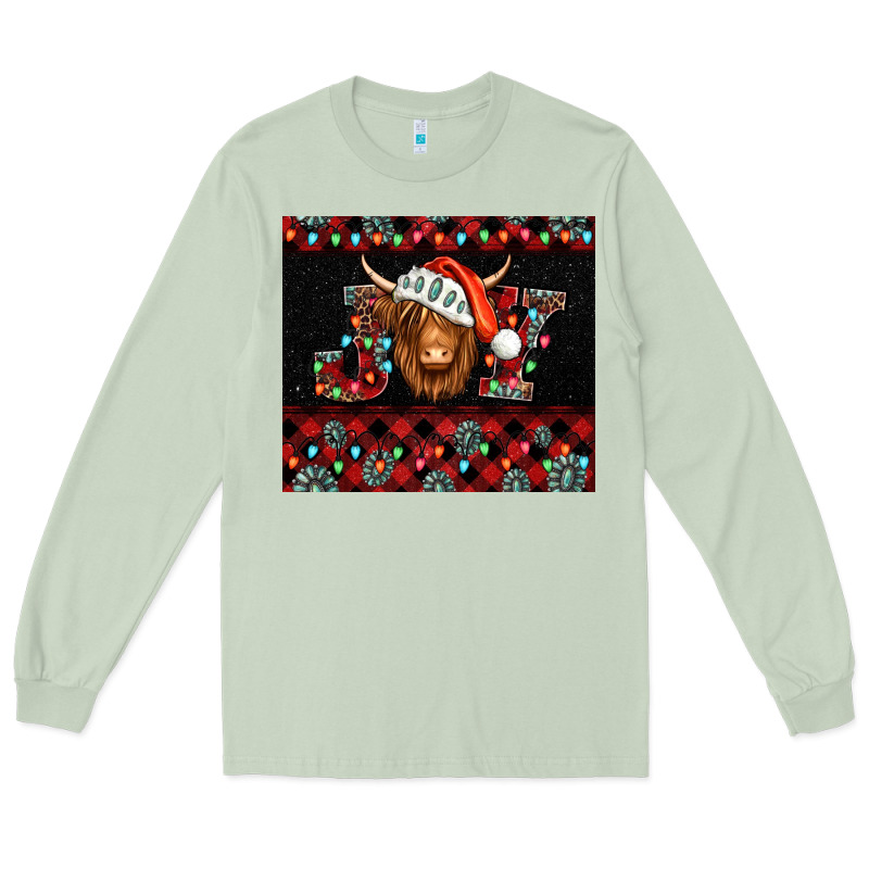 Joy Shaggy Cow Christmas Long Sleeve Tee by Jasminsmagicworld | Teevron