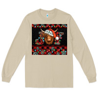 Mushroom joy shaggy cow christmas Long Sleeve Tee - Jasminsmagicworld